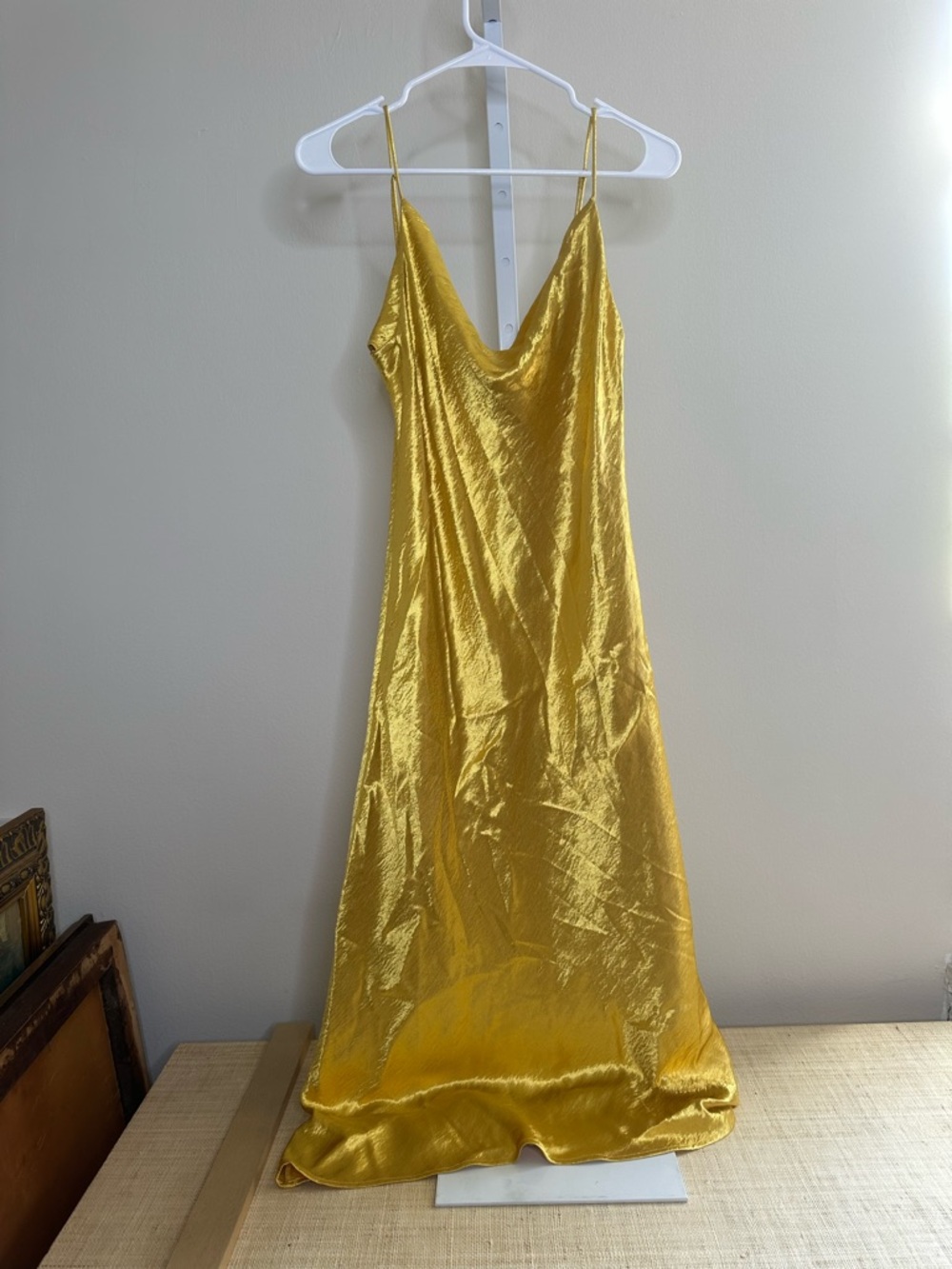 RESA Gold Slip Dress